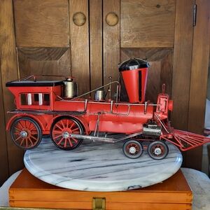 Red Model Train Decor